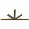 Ekena Millwork Saratoga Rough Sawn Timber Gable Bracket, Douglas Fir, 108"W x 54"H x 4"D x 6"F, 12/12 Pitch GBW108X54X0406SAR00RDF - alternate 4